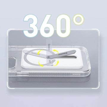 Magnetické pouzdro Baseus, magnetické pouzdro na telefon iPhone 13 Pro (6,1" 2021) průhledné