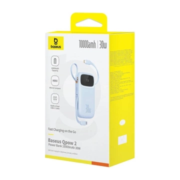 Powerbanka Baseus QPow 2 10000mAh 30W 2xUSB-C modrá