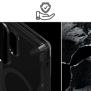 Kryt na Samsung Galaxy S25 Ultra s magnetickým kroužkem Fusion X Magnetic MagSafe, černý