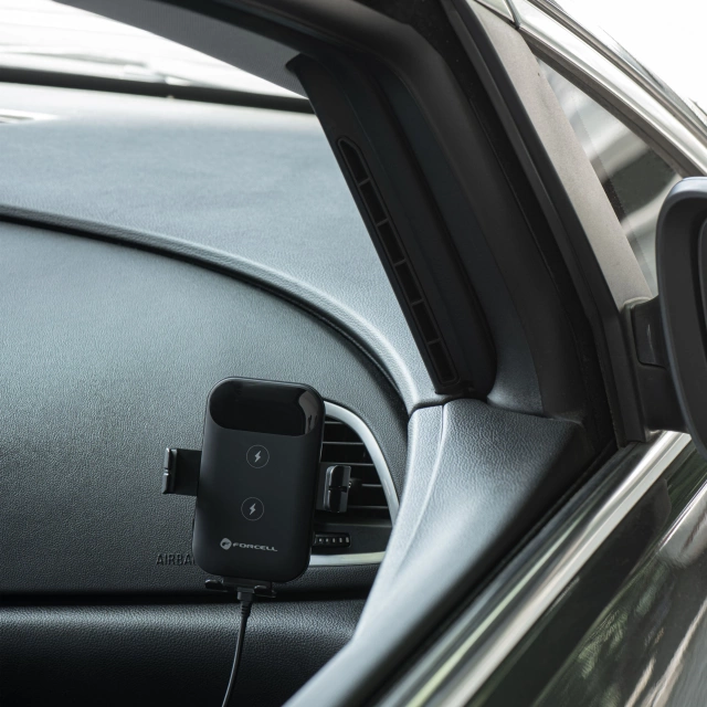 Автомобільний зарядний пристрій FORCELL F-GRIP HS4 Induction 15W чорний