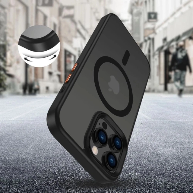 Pouzdro Tech-Protect MagMat MagSafe 3-Set matně černé pro iPhone 16 Pro Max