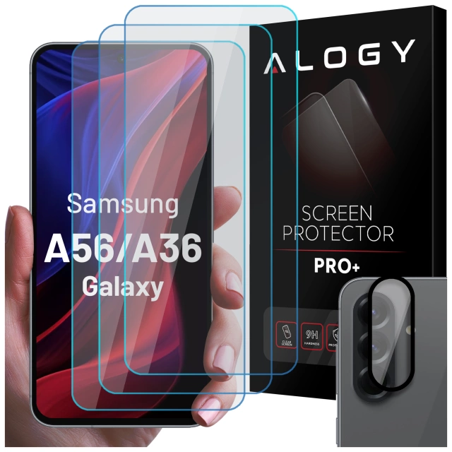 Alogy Glass Pack 3x Gehärtetes Glas für den Bildschirm 9h Glas für das Objektiv für Apple iPhone 14 Pro