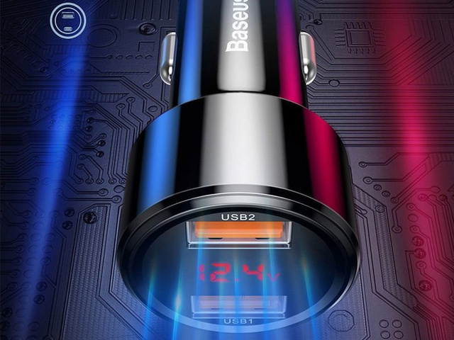 Autonabíječka Baseus 2x USB Quick Charge QC 3.0 45W 6A černá