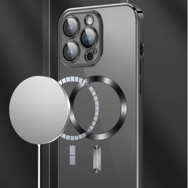 Etui Wozinsky Electroplated MagSafe do Samsung Galaxy S24 FE Srebrne