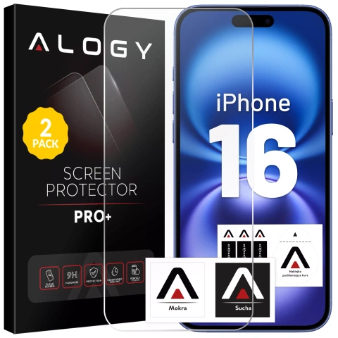 2x Tempered Glass for Apple iPhone 16 Screen Protector 9H Alogy Heavy Pro ™️ [2pcs]