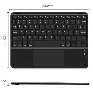 Wireless Keyboard with Touchpad Bluetooth Touchpad for PC TV Tablet USB-C Alogy Wireless Black