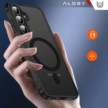 Samsung Galaxy S25 Plus Case, Protective Phone Cover, Alogy Matte HybridMag™️ Case for MagSafe, Matte Black