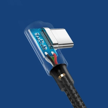 Zelený uhlový kábel USB – rýchle nabíjanie USB typu C 3.0 QC3.0 3 A 1 m sivý (US176 20856)