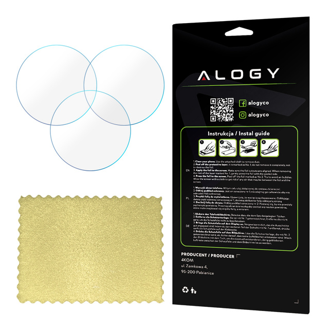 3x Alogy Hydrogel Displayschutzfolie für Huawei Watch GT 2 42mm