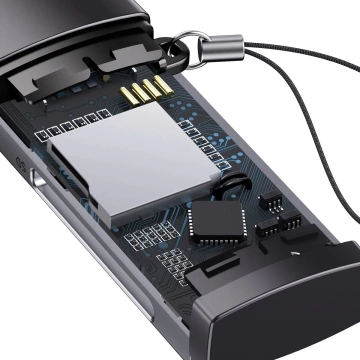 Baseus Lite Series adaptér SD / TF USB čtečka karet šedá (WKQX060013)