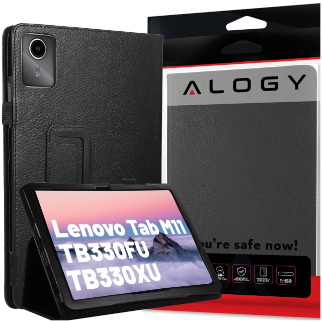Pouzdro pro Lenovo Tab M11 10,95" TB330FU/TB330XU/TB331FC Kryt stojanu Tablet Flip Cover Pouzdro Alogy Black
