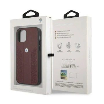 Чохол для телефону BMW BMHCP12LRSPPR для Apple iPhone 12 Pro Max 6.7" red/red hardcase Leather Curve Perforate