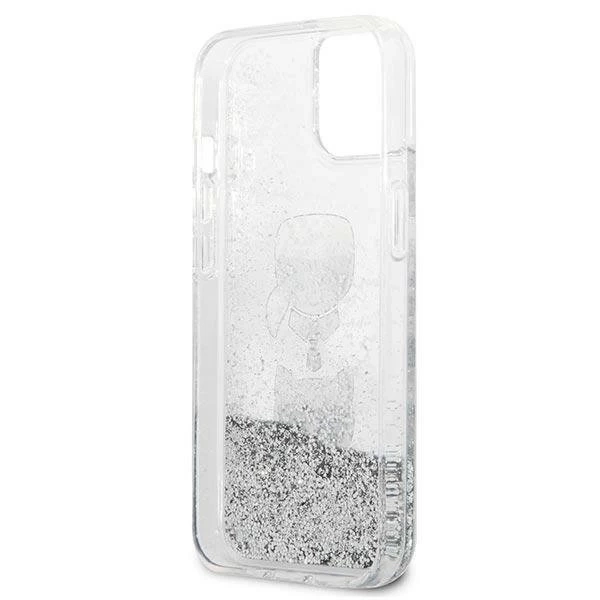 Karl Lagerfeld KLHCP13SKICGLS iPhone 13 mini 5,4" srebrny/silver hardcase Liquid Glitter Karl