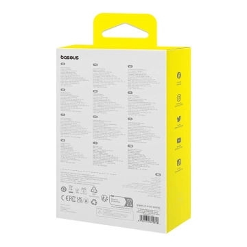 Baseus Magnetic Mini MagSafe 10000mAh 30W Power Bank with Built-in USB-C Cable - Yellow Baseus Simple Series USB-C Cable - USB-C 60W 0.3m