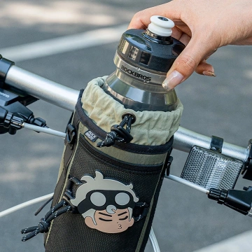 Torba Rockbros na Butelkę 1L z Paskiem Rowerowa Zielona 3011006501