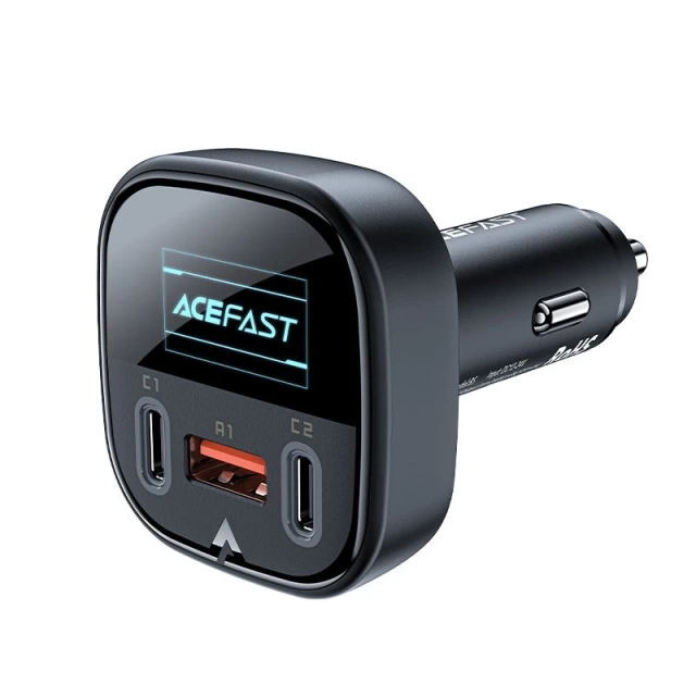 Acefast nabíječka do auta 101W 2x USB Type C / USB, PPS, Power Delivery, Quick Charge 4.0, AFC, FCP černá (B5)