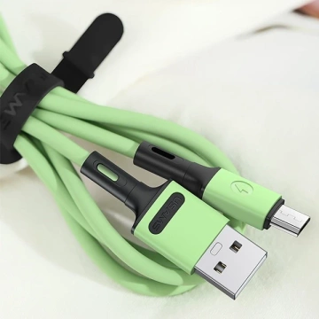 USAMS Kábel U52 microUSB 2A Fast Charge 1m zelený