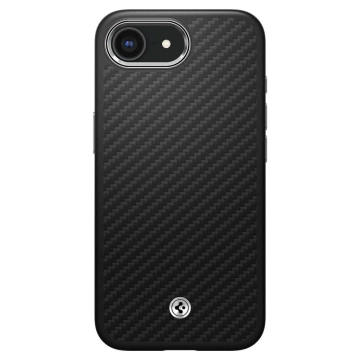 Etui für iPhone 16e Spigen Enzo Aramid Mag MagSafe Mattschwarz