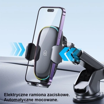 Uchwyt Indukcyjny 15W USAMS US-CD187 Szyba/Deska/Kratka Czarny