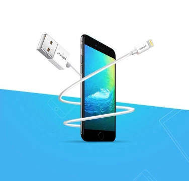 Ugreen kabel USB - Lightning MFI 2m 2,4A bílý (20730)