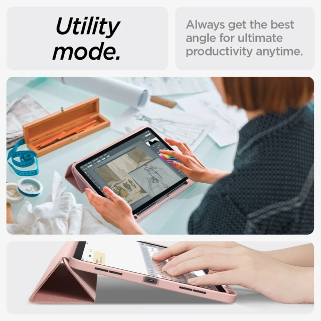 Etui Spigen Urban Fit pre Apple iPad Air 10.9 4. 5. 2020-2022 / 11. 6. 2024 Rose Gold
