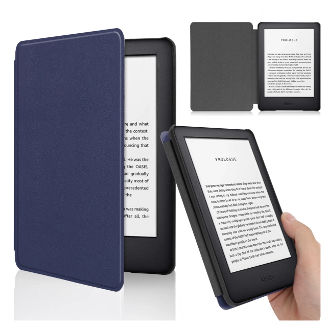 Etui ochronne na czytnik E-Book Alogy ProBook Cover obudowa do Kindle Paperwhite 6 2024 Granatowe