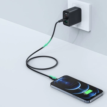 Acefast kábel MFI USB Typ C - Lightning 1,2m, 30W, 3A čierny (C3-01 čierny)