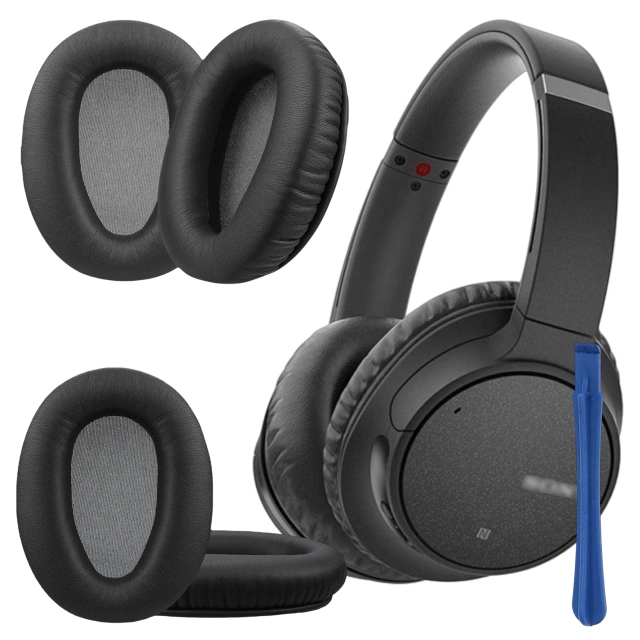 2x Ersatz-Ohrpolster für SONY WH-CH700N MDR-ZX770BN ZX Kopfhörer, Schwarz