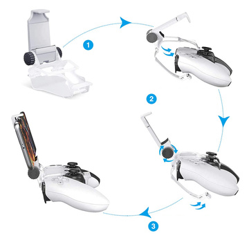 Držiak telefónu pre Gamepad pre Sony PlayStation 5 PS5 DualSense Clip mount White