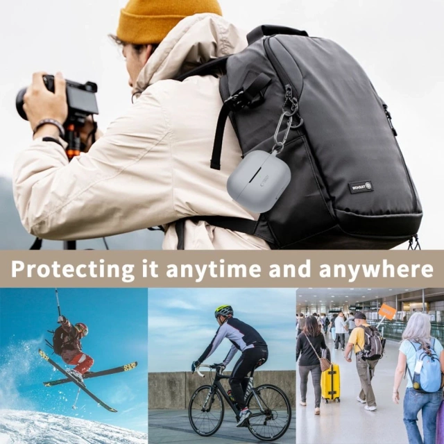 Silicone Hook Protective Case for Samsung Galaxy Buds 3 / 3 Pro Caffe Latte