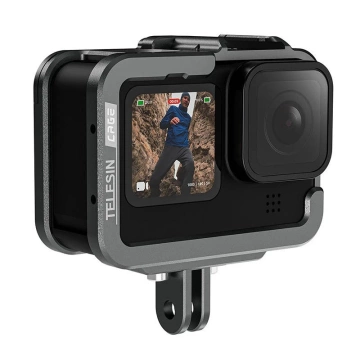 Hliníkové bezpečnostné puzdro Telesin pre GoPro Hero 11/10/9 s vertikálnym držiakom
