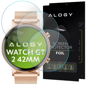 3x Alogy Hydrogel ochranná fólie na displej pro Huawei Watch GT 2 42mm