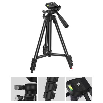 Univerzálny statív Alogy Tripod držiak na telefón 1/4 stojan pre GoPro kamery s Bluetooth diaľkovým ovládaním, puzdro Black