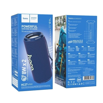 HOCO Bluetooth-Lautsprecher HC27 Marineblau Tragbar 2x8W 1500mAh Gurt