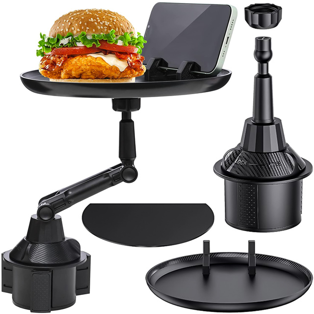 Travel car table tray tray phone holder car food Alogy Cup Holder Black