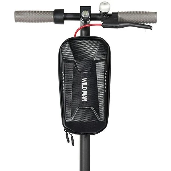 WILDMAN ES8X Plus 3L puzdro na kolobežku, taška na riadidlá, čierna, PC