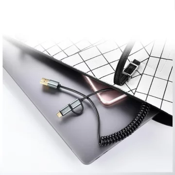 Choetech kabel 2v1 USB - USB typu C / micro USB 1,2 m černý (XAC-0012-101BK)