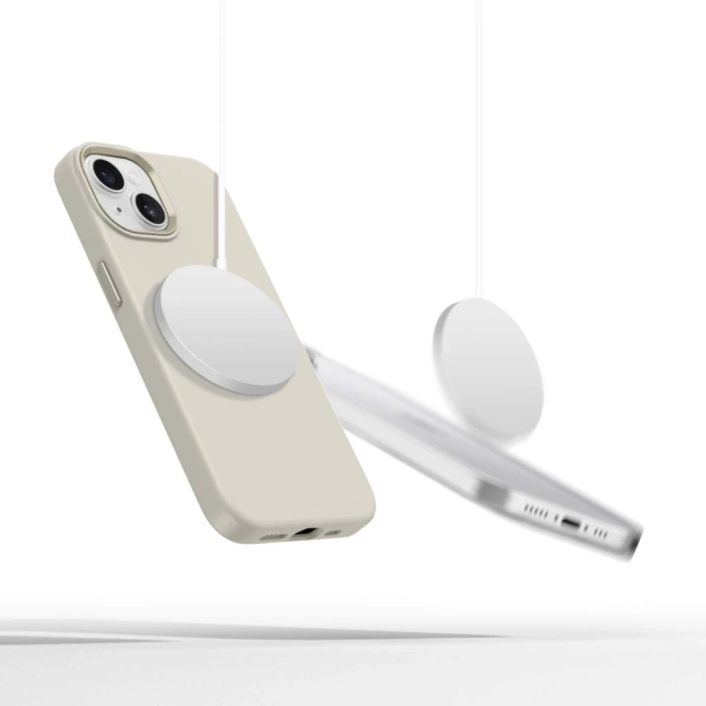 Etui do iPhone 14 Tech-Protect Silicone Pure MagSafe Latte