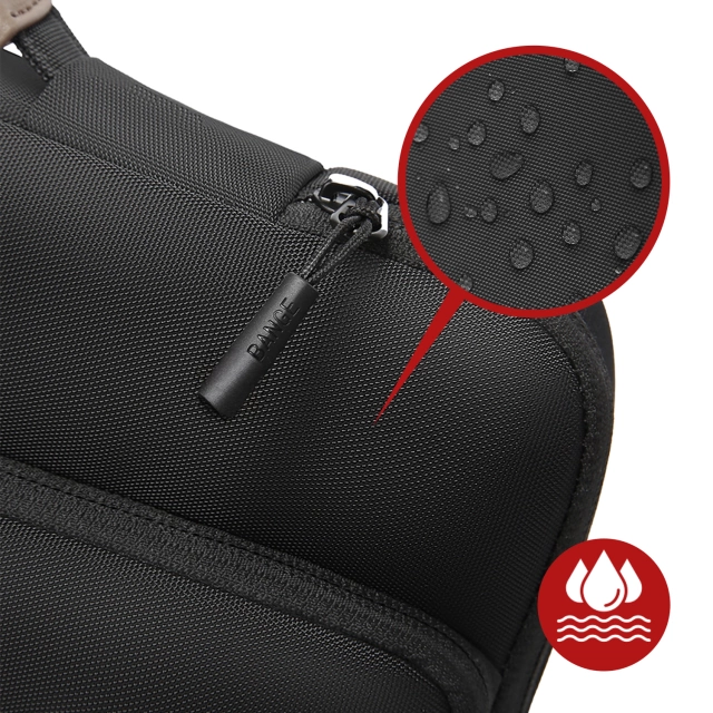 Водонепроникний рюкзак Bange для ноутбука 15.6", city traveler, 45х30х16 см, для роботи, літака, чоловічий, жіночий, з USB портом Чорний