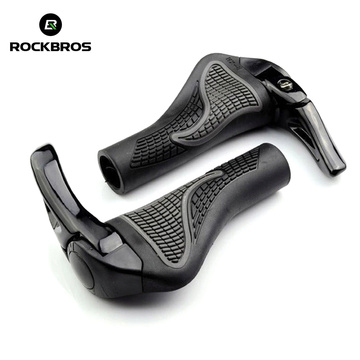 Bike grips RockBros handlebar grips BT1008B Black rubber horn grips