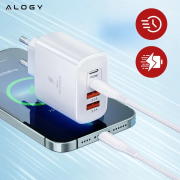 HUB splitter Alogy Adaptér pro počítačový notebook s USB-C na 3x USB-A 2.0 1x USB-A 3.0 šedý