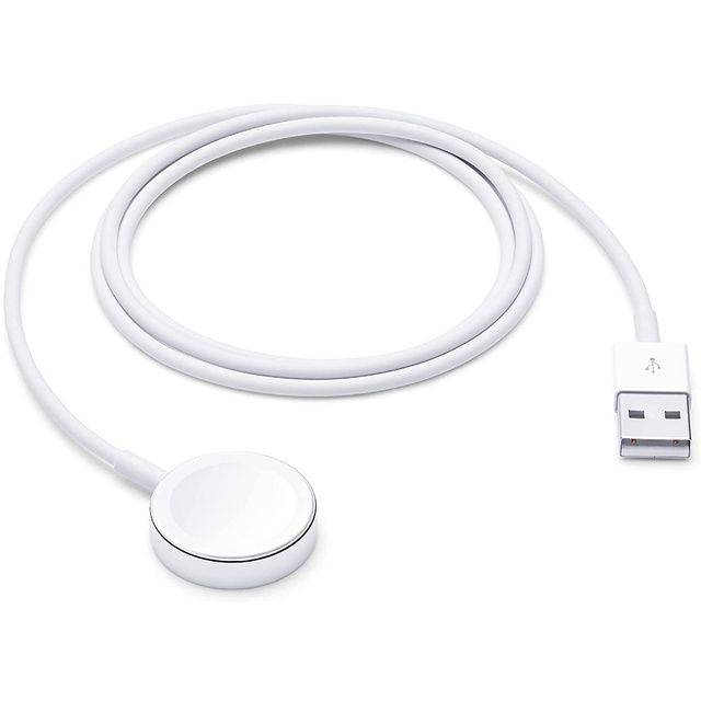 Nabíjecí kabel pro Apple Watch 7, 6, 5, 4, 3, 2, 1, 1m bílý