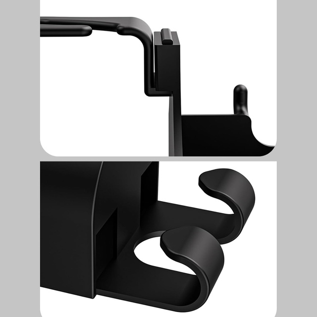 Hanger holder hook car 5in1 for seat headrest car organizer for cup drink Alogy Car Black