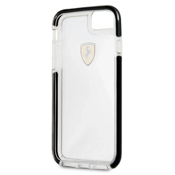Etui na telefon Ferrari Hardcase iPhone 7/8 SE 2020 / SE 2022 Протиударний прозорий чорний