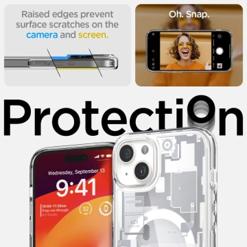 Spigen Ultra Hybrid Mag Mag Safe pro Apple iPhone 15 Zero One White