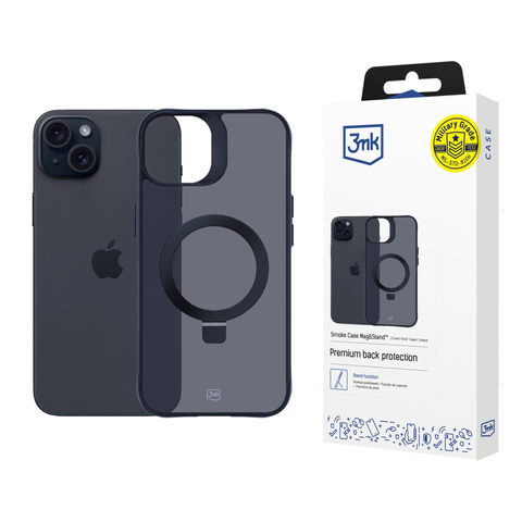 Etui do Apple iPhone 15 Plus 3mk Smoke Case Mag&Stand