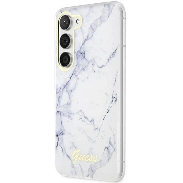 Чохол Guess GUHCS23MPCUMAH для Samsung Galaxy S23 Plus S916 white/white hardcase Marble