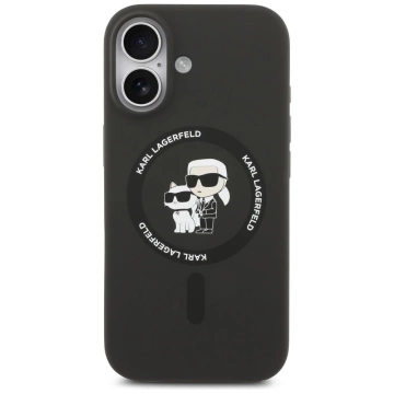 Etui Ochronne do iPhone 17 Karl Lagerfeld Silicone KC Body Ring MagSafe Czarny