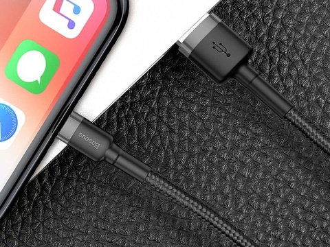 Baseus Cafule USB Lightning Cable for iPhone iPad iPod 2A 3m Black