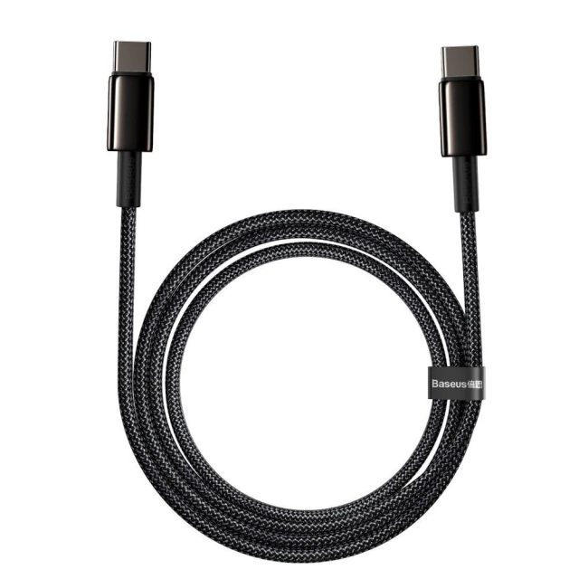 Baseus USB Type C - USB Type C cable Power Delivery Quick Charge 100 W 5A 2m black (CATWJ-A01)